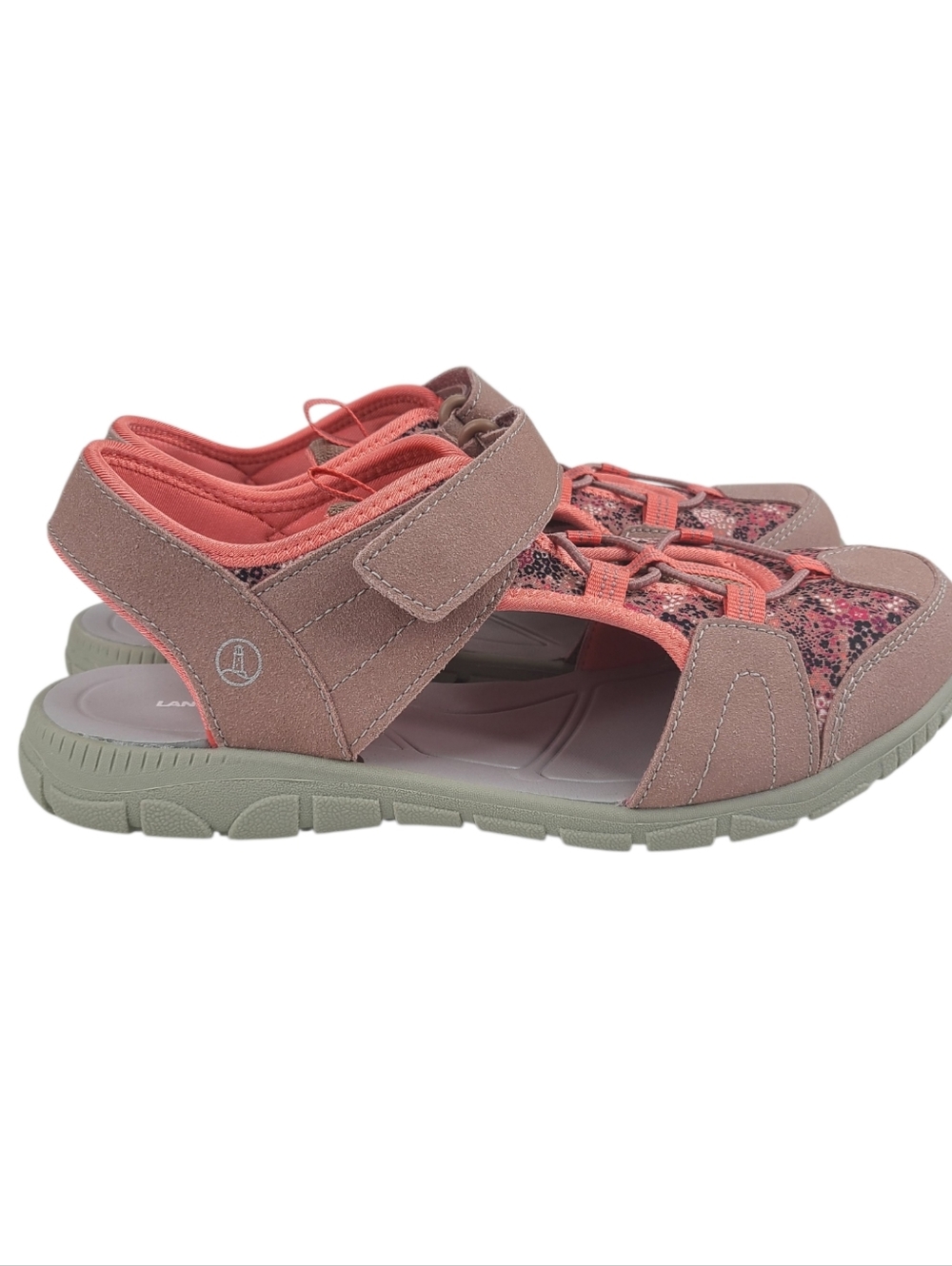 Land's End Pink Water Repellant Adjustable Closed Toe Sport Sandals Women's 9B